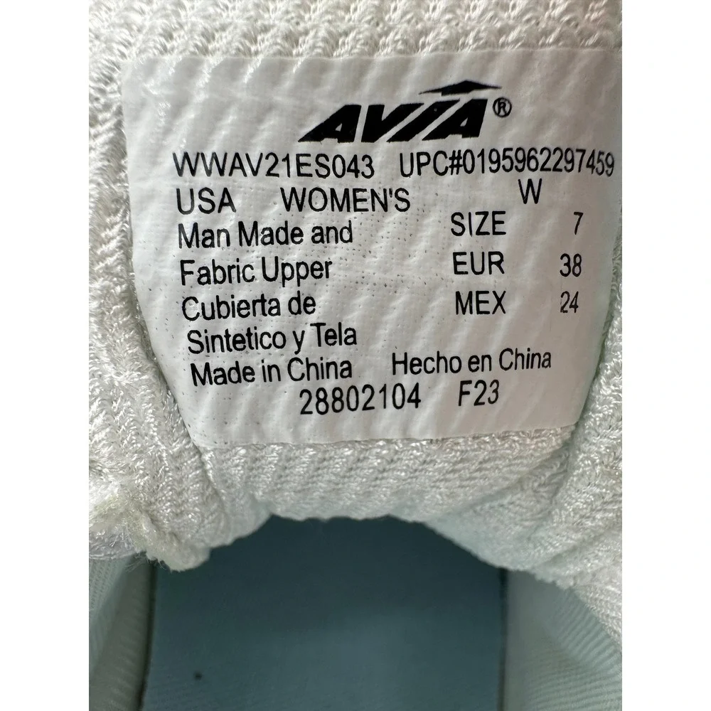 Avia Elevate Women's US 7 Wide White Memory Foam Walking Athletic Shoes NWT